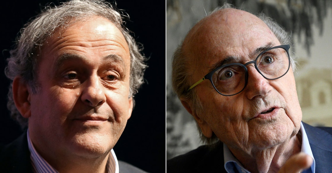 Michel Platini and Sepp Blatter. File photos: AFP/Valery Hache, Fabrice Coferini