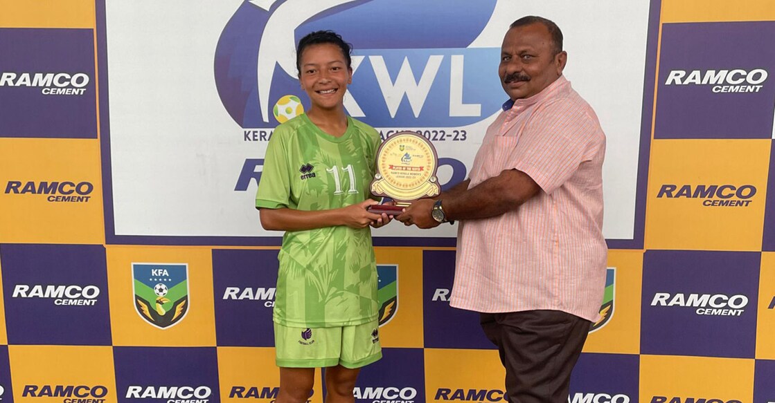 Kerala United's Marbarin was named player of the match. Photo: By Special Arrangement