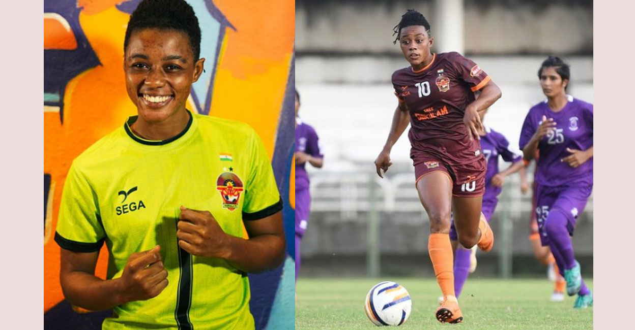 Vivian Adjei Konadu Vivian Adjei Konadu, the scorer of the wonder goal for Gokulam Kerala. Photos: Instagram/ Gokulam Kerala