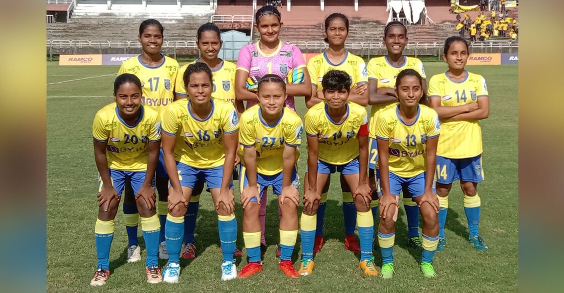 The Kerala Blasters playing XI for the match against Kadathanad Raja FA. Photo: Special arrangement 