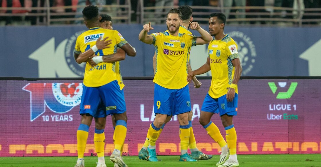 Dimitrios Diamantakos's left-footed shot from the centre of the box to the centre of the goal gave KBFC a head start against MCFC. Photo: Special Arrangement