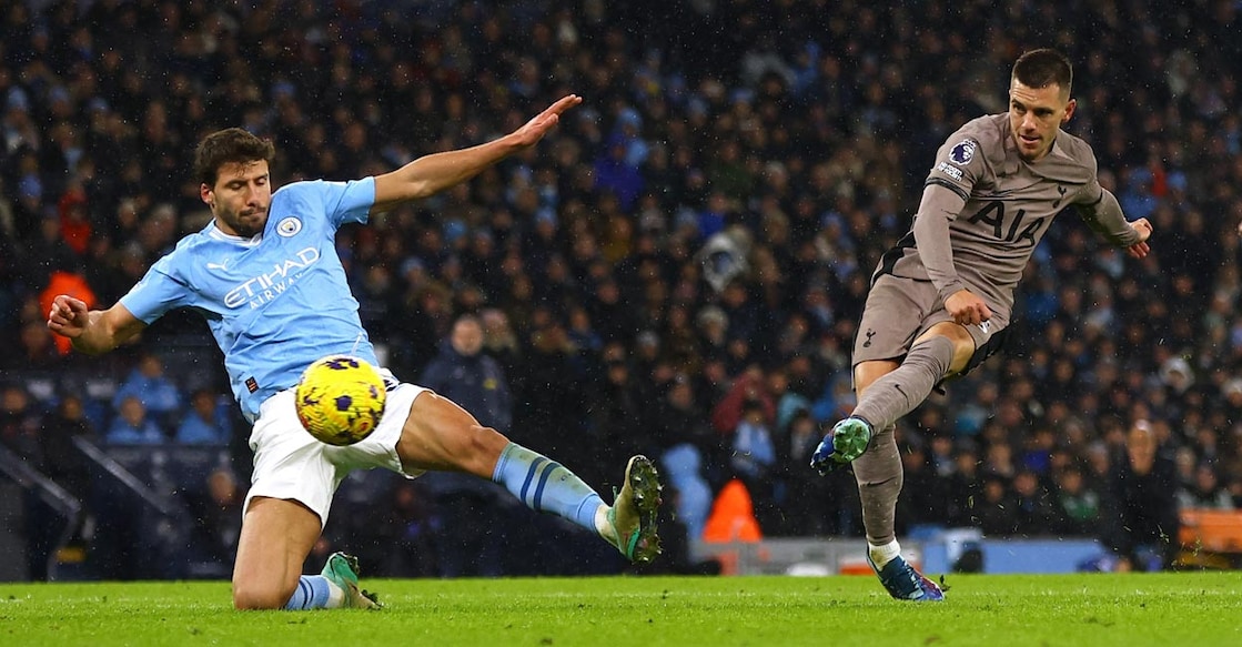 Tottenham Hotspur's Giovani Lo Celso scores their second goal. Photo: Action Images via Lee Smith/Reuters