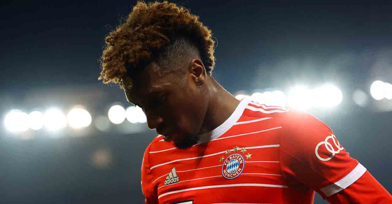 Bayern Munich's Kingsley Coman reacts during  Paris St Germain v Bayern Munich match on February 14, 2023. Photo: REUTERS/Sarah Meyssonnier