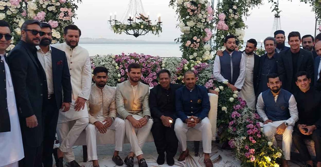 Shaheen Afridi marries Shahid Afridi's daughter Several Pakistan cricketers attended the function. Photo: Twitter@lahoreqalandars
