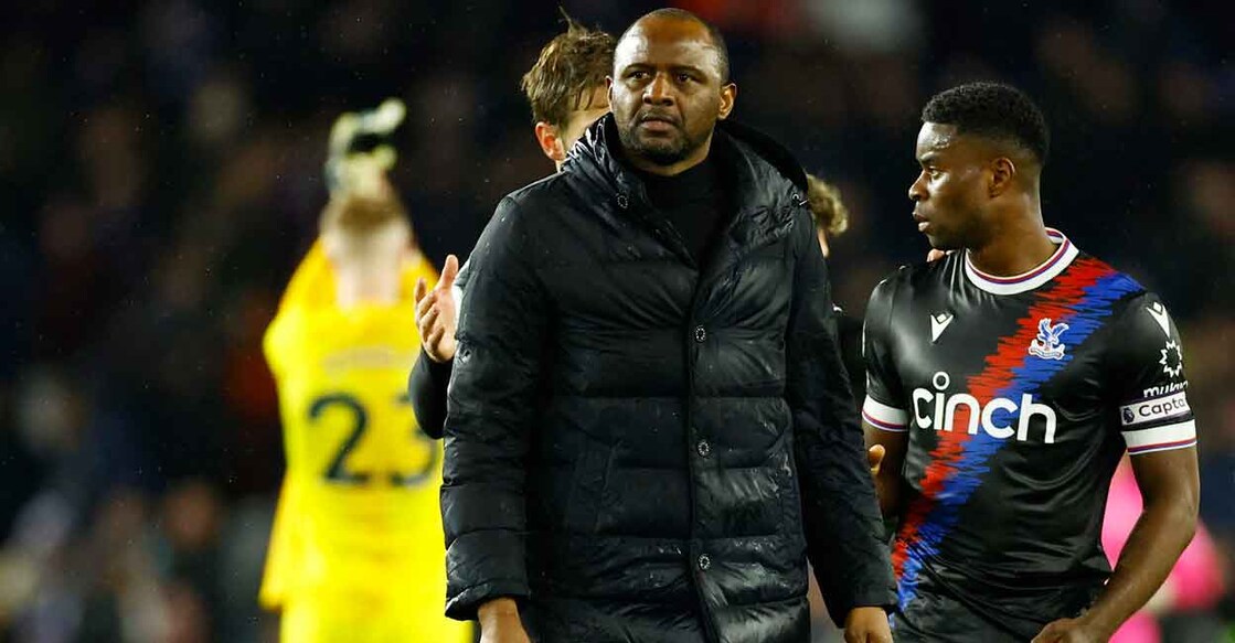 A dejected Patrick Vieira after the loss to  Brighton & Hove Albion. File photo: Action Images via Reuters/Andrew Boyers