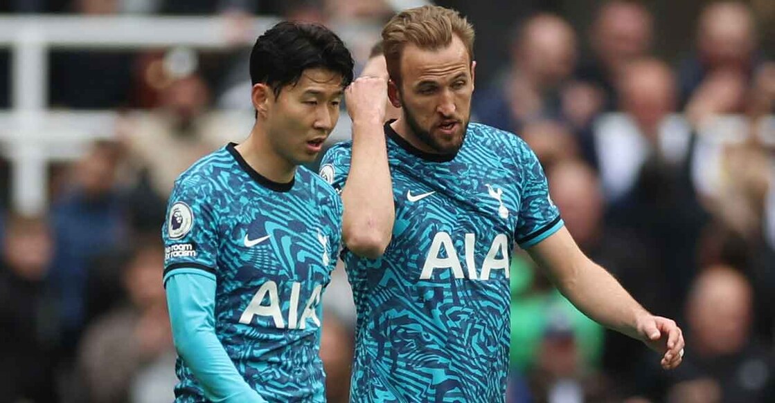 Tottenham Hotspur's Son Heung-min and Harry Kane react after Newcastle United's scoresd their fourth goal. File photo: Action Images via Reuters/Lee Smith