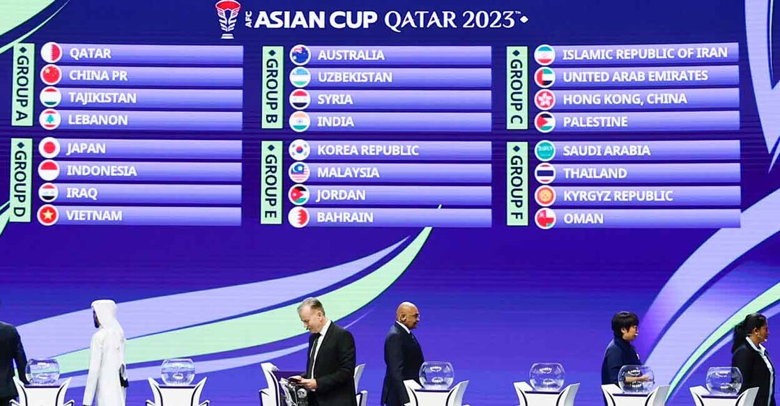 The draw took place in Doha on Thursday. Photo: AFP/Karim Jaffer