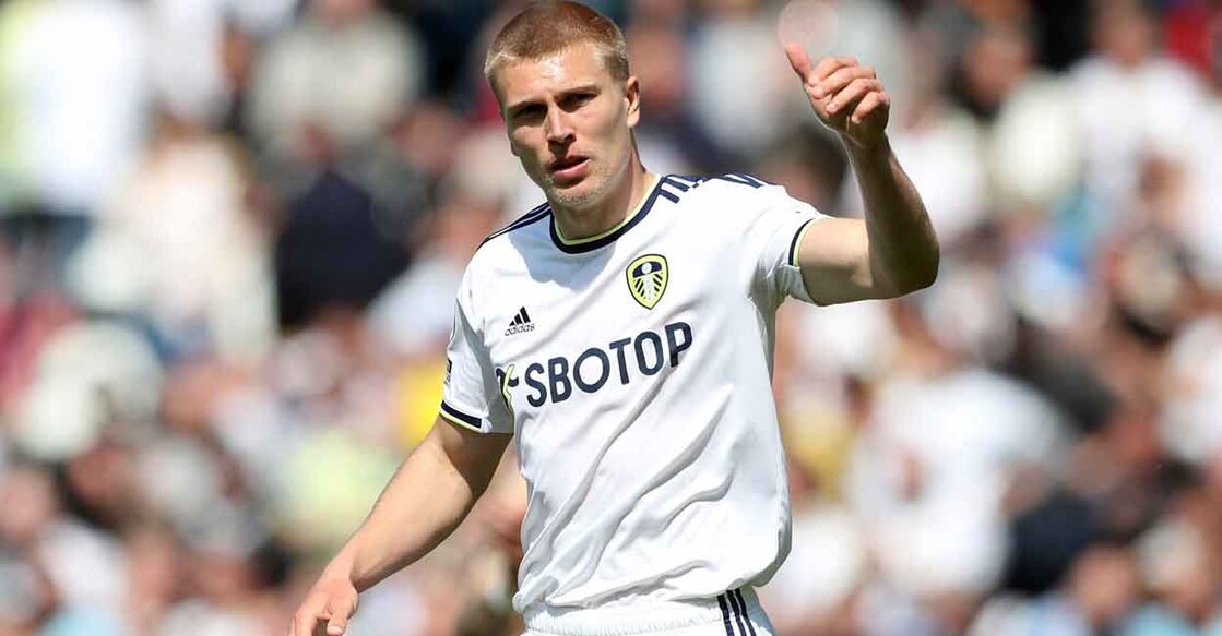 Leeds United's Rasmus Kristensen reacts after the match. Photo: Reuters/Scott Heppell