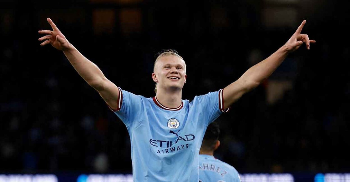 Haaland has scored 36 goals in 35 games this season, breaking the previous record of 34. File photo: Reuters/Action Images via Reuters/Jason Cairnduff 