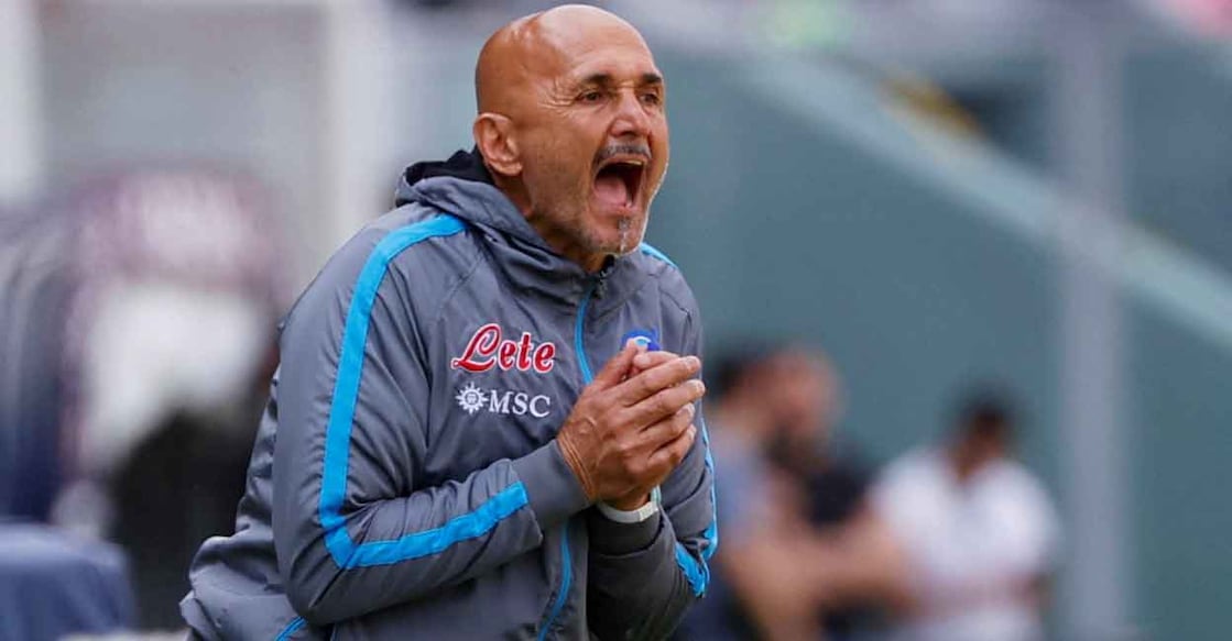 Luciano Spalletti had broken down in tears when Napoli clinched the title this month. File photo: Reuters/Ciro De Luca