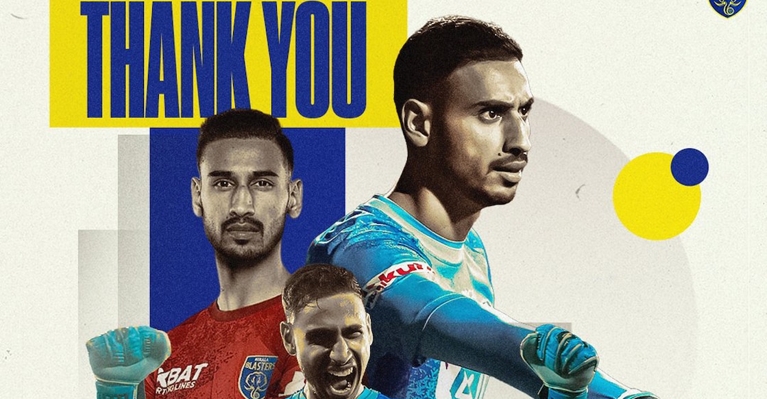 Gill played 39 matches for Blasters in the last two ISL seasons. Photo: Twitter@KeralaBlasters