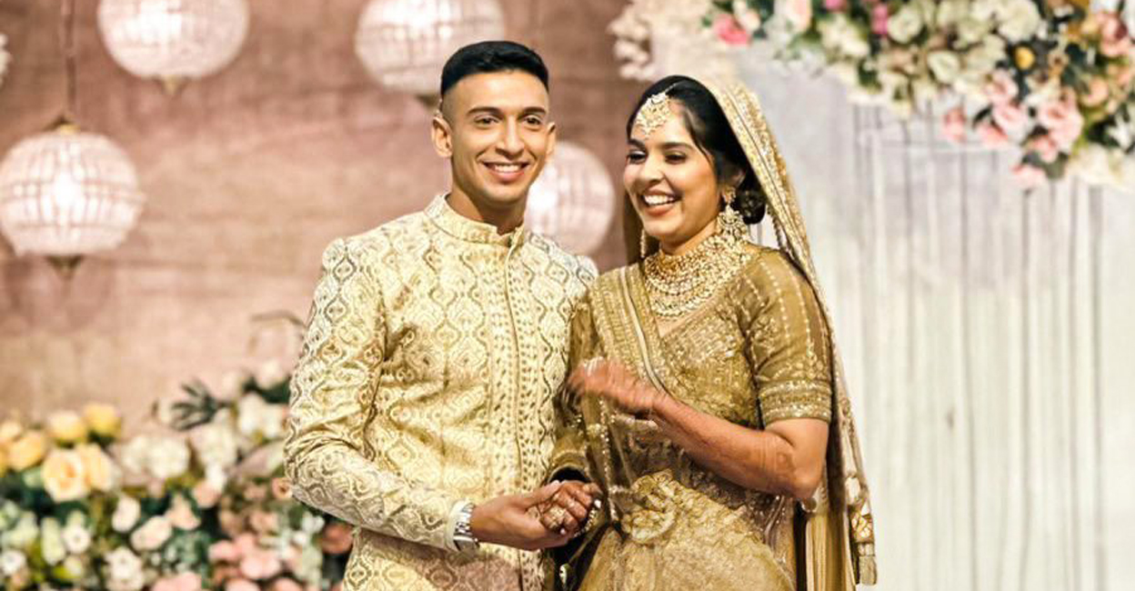 Sahal Abdul Samad gets married Sahal Abdul Samad got married to badminton player Reza Farhath. Photo: Twitter@kbfc_manjappada
·