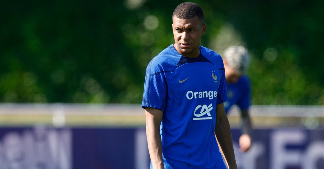 Kylian Mbappe during a training session. File photo: Reuters/Sarah Meyssonnier