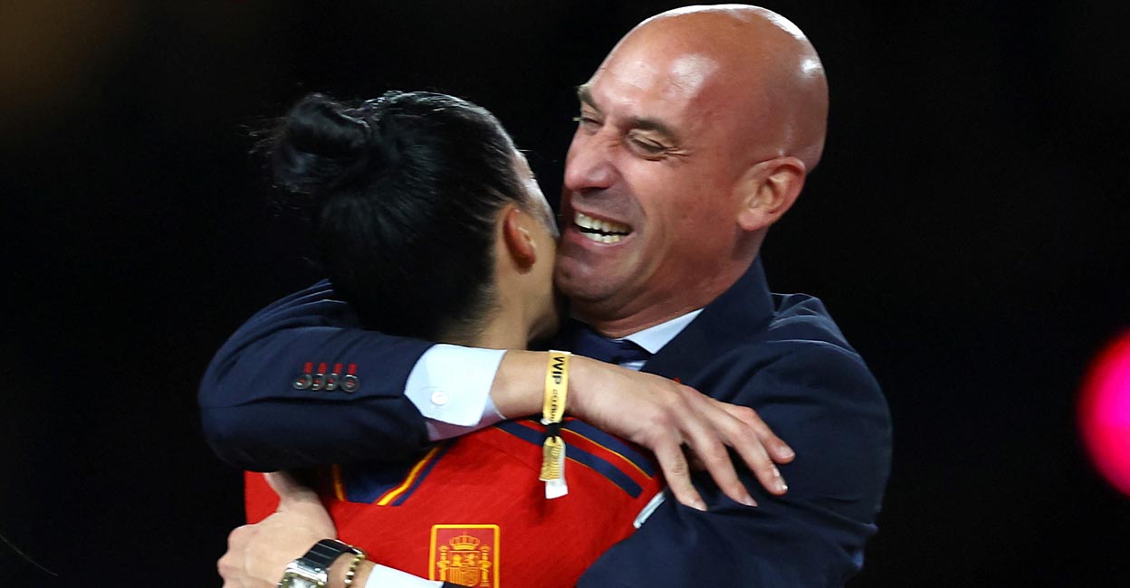 Rubiales quits following kiss controversy Rubiales kissed Hermoso on the mouth 'without her consent' after Spain clinched the World Cup. File photo: Reuters/Hannah Mckay