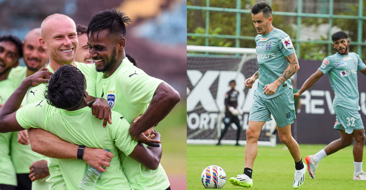 beng-blast-preview Kerala Blasters vs Bengaluru FC will kickoff at 8 pm on Thursday. Photos: BengaluruFC/KeralaBlastersFC