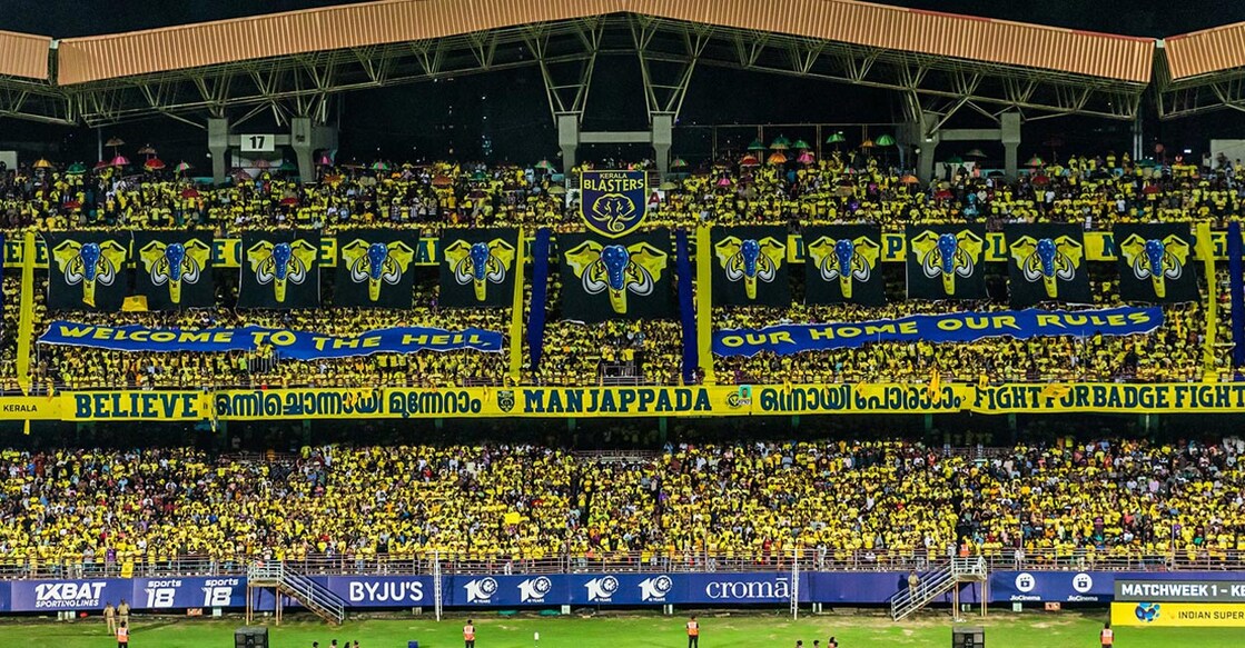 It was a sea of yellow at the Jawaharlal Nehru Stadium in Kochi. Photo: X@IndSuperLeague