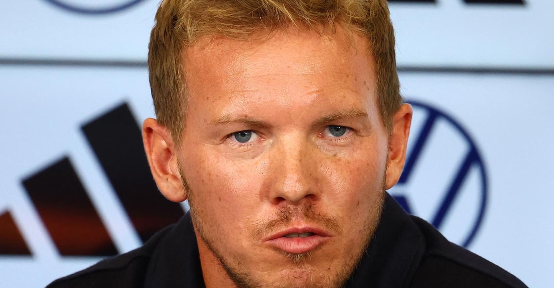 Germany's new coach Julian Nagelsmann during the press conference. Photo: Reuters/Kai Pfaffenbach