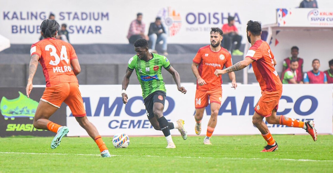 Action from the Punjab FC-Gokulam Kerala FC match. Photo: X@GokulamKeralaFC