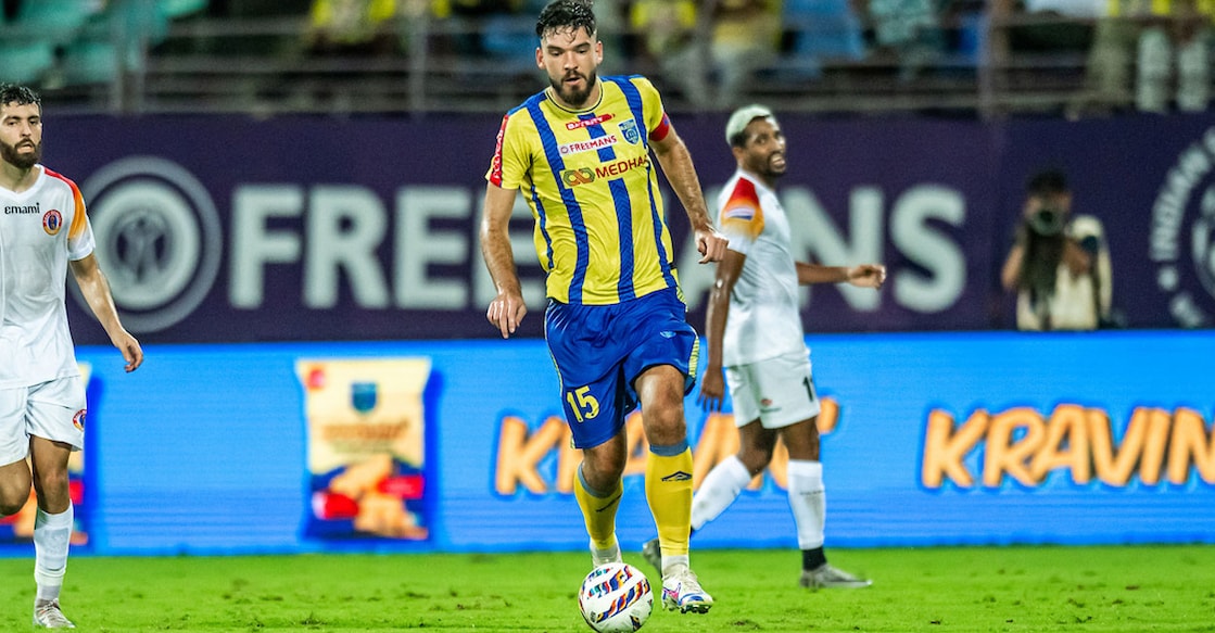 ISL 2024 - 2025 Milos Drincic in action for Kerala Blasters. Photo: ISL