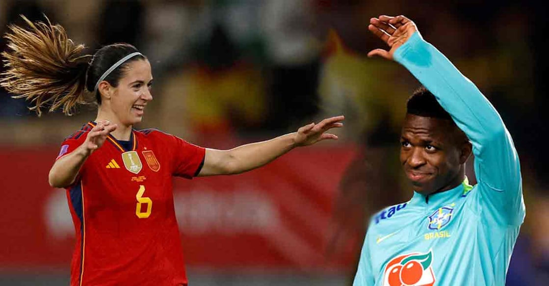 Spain's Aitana Bonmati and Brazil's Vinicius Jr. Photos: Reuters