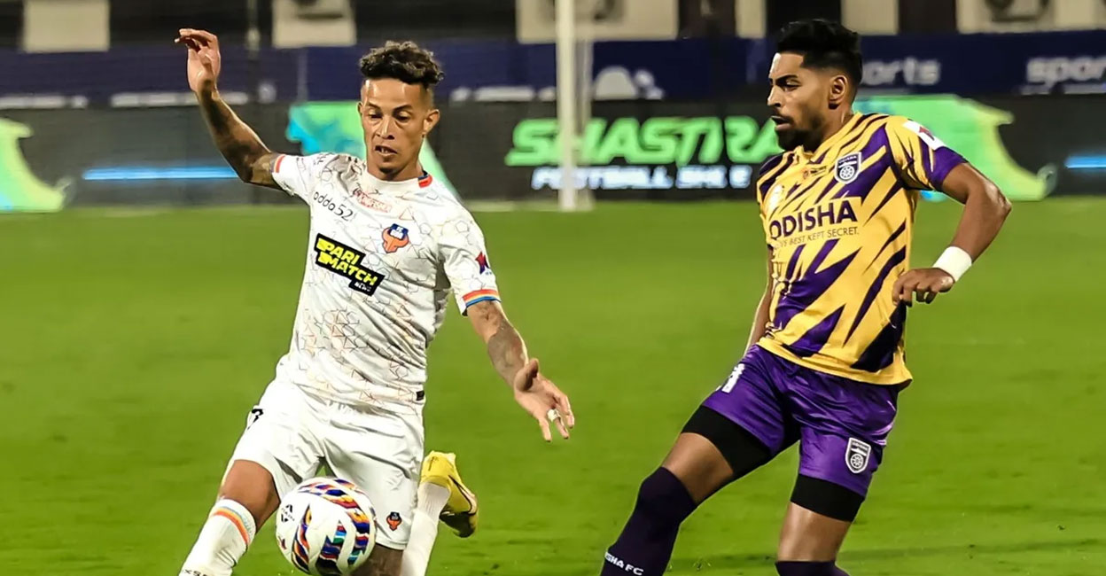 fc-goa-vs-odisha-isl Action between FC Goa (white) and Odisha FC in the Indian Super League. Photo: ISL