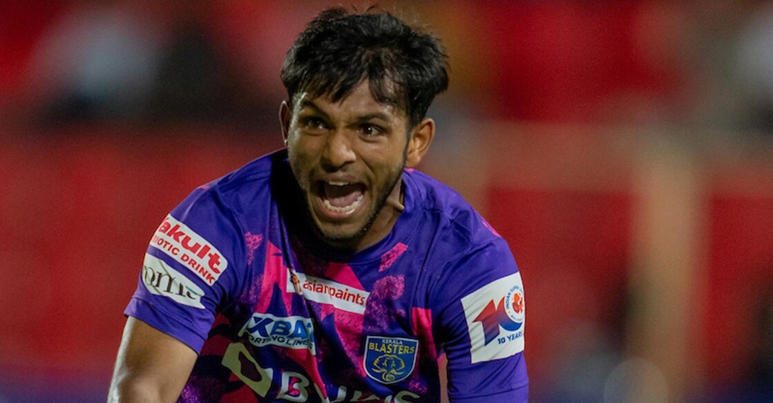 Mohammed Aimen celebrates his goal. Photo: FSDL/ISL