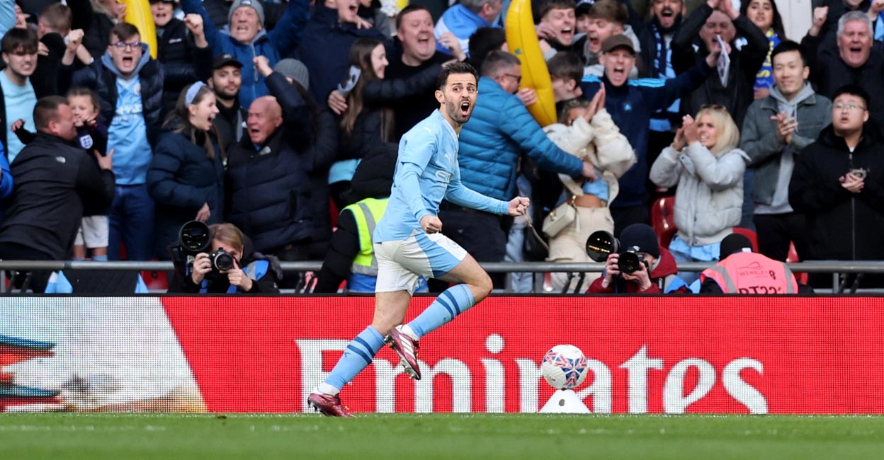 Bernardo Silva's late strike takes Man City into FA Cup final
