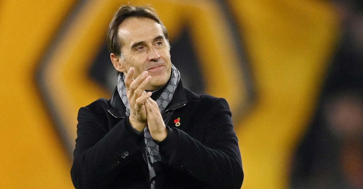 SOCCER-ENGLAND-WHU-LOPETEGUI FILE PHOTO: Soccer Football - Premier League - Wolverhampton Wanderers v Arsenal - Molineux Stadium, Wolverhampton, Britain - November 12, 2022 Wolverhampton Wanderers manager Julen Lopetegui before the match REUTERS/Tony Obrien/File Photo