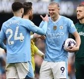 Haaland nets four as City remain on course for another Premier League triumph