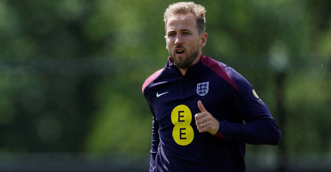 England's Harry Kane during a training session on Thursday. File photo: Reuters/John Sibley