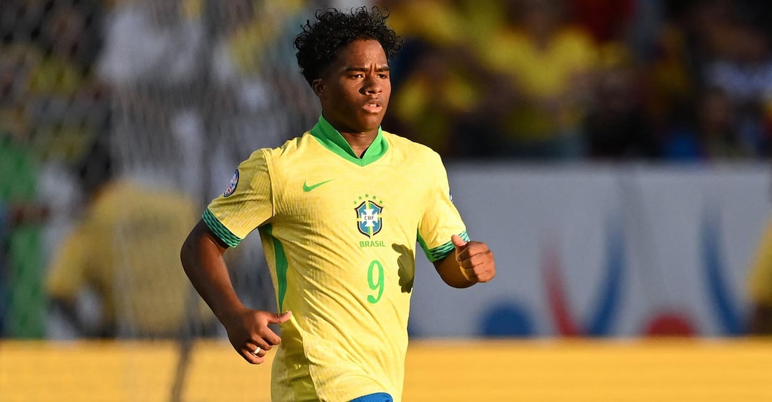 Coach Dorival Jr opted for Endrick to make his first start for the Brazilian squad. File photo: AFP/Patrick T Fallon