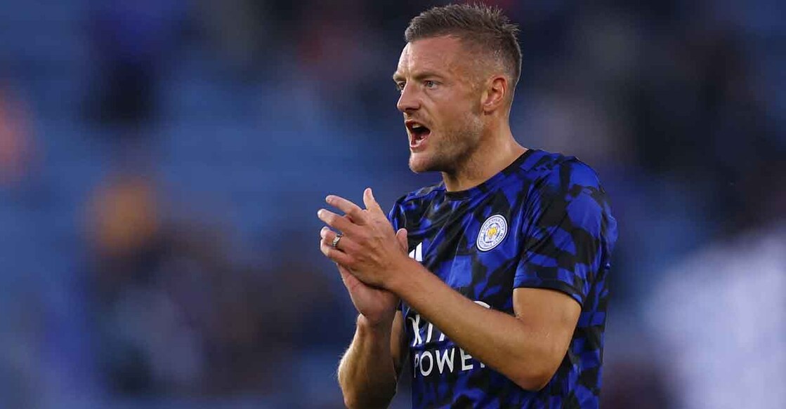 Soccer Football - Premier League - Leicester City v Tottenham Hotspur - King Power Stadium, Leicester, Britain - August 19, 2024 Leicester City's Jamie Vardy during the warm up before the match REUTERS/Hannah Mckay