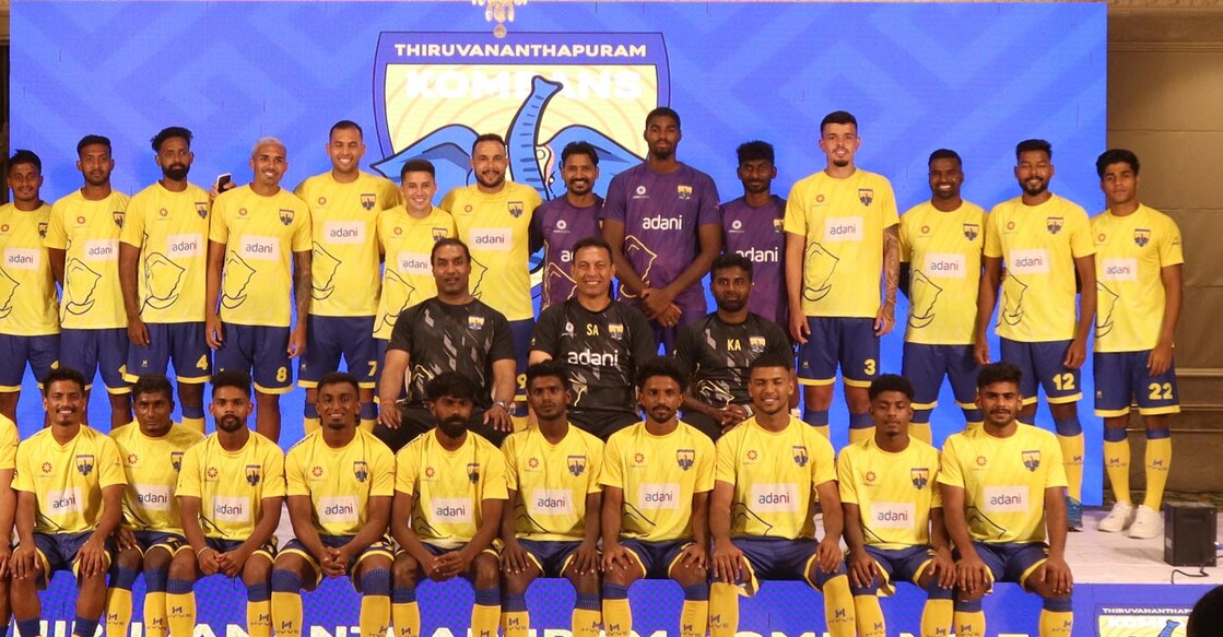 Thiruvananthapuram Kombans players and supports staff during a media interaction. Photo: Special Arrangement
