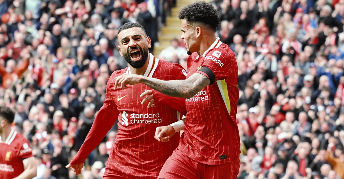 Mo Salah and Luis Diaz celebrate Liverpool’s opener against West Ham. Photo: X/@LFC