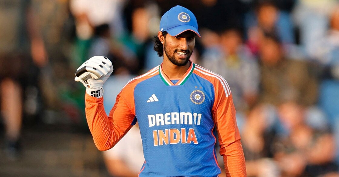 India's Tilak Varma during the third T20I against South Africa  at SuperSport Park in Centurion on November 13, 2024. Photo: AFP/ Phill Magakoe