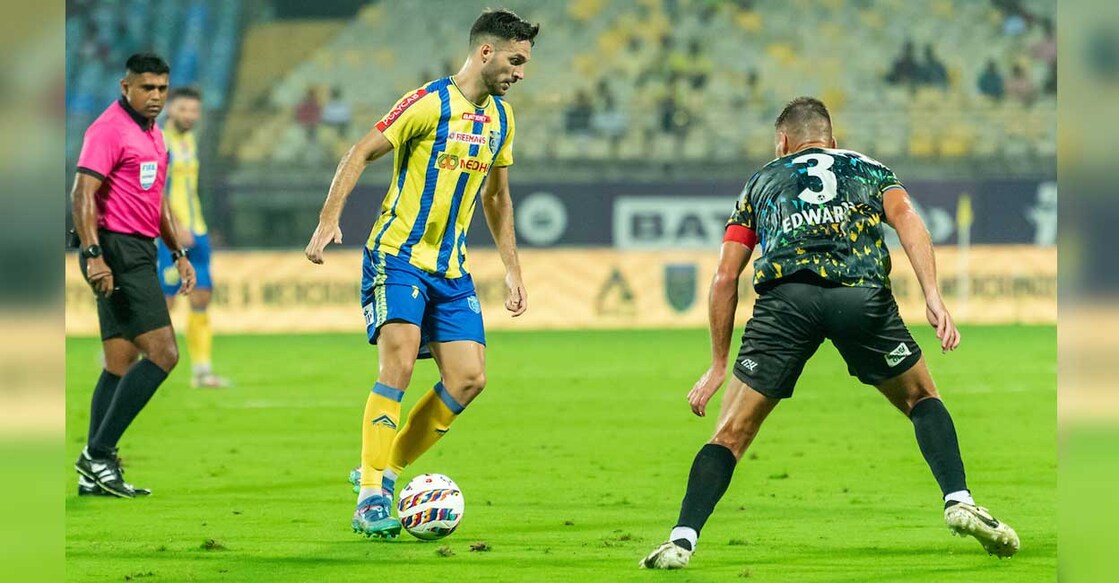 Jesus Jimenez became first Kerala Blasters player to score in six consecutive games in the ISL. Photo: ISL