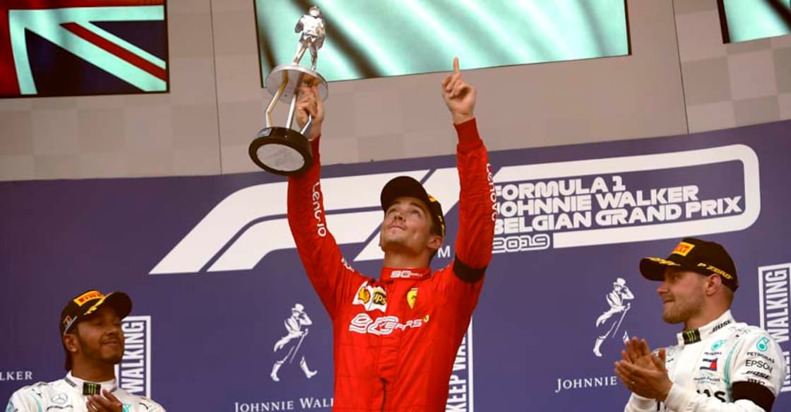 Ferrari's Leclerc claims first F1 win in Belgium