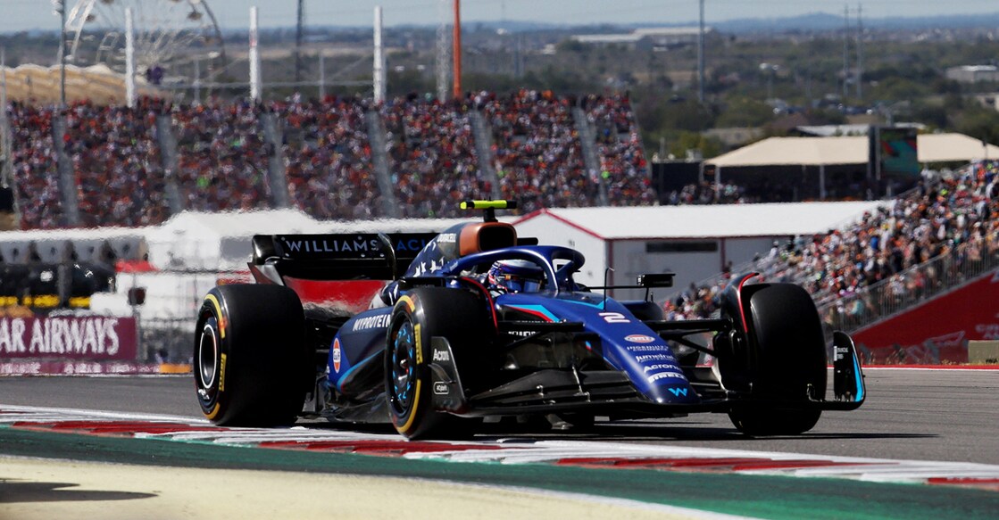Williams' Logan Sargeant in action during the race. Photo: Reuters