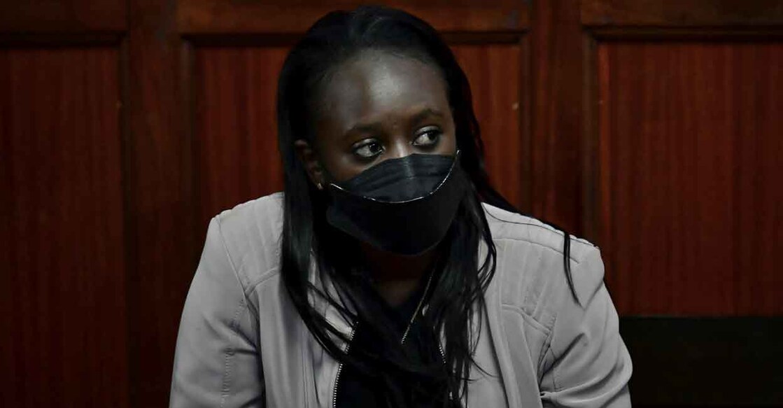 Kenyan motor rally driver Maxine Wahome at a Nairobi court. File photo: AFP/Tony Karumba