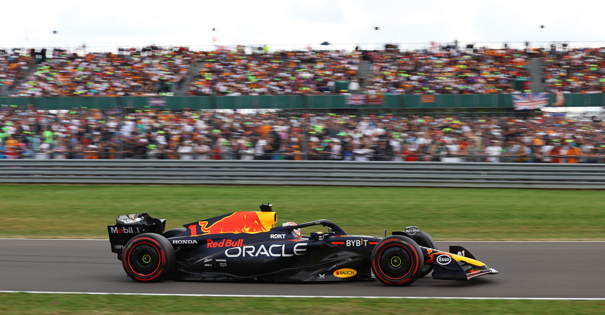 Red Bull's Max Verstappen in action during the race. Photo: Reuters/Molly Darlington