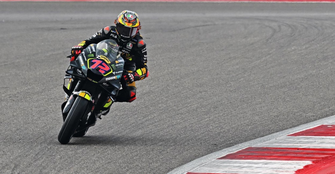 Bezzecchi clocked the best time of one minute, 43.947 seconds. Photo: AFP/Money Sharama