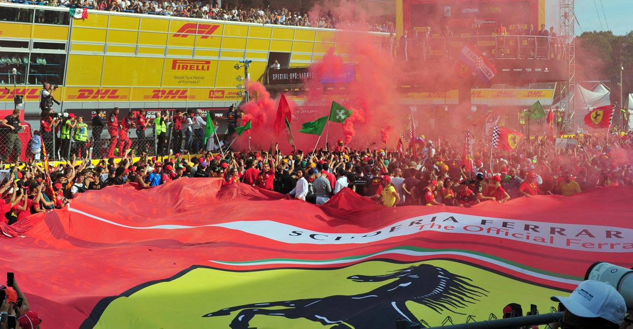Ferrari fans General view of Ferrari fans after last year's Italin GP. File photo: Reuters/Jennifer Lorenzini