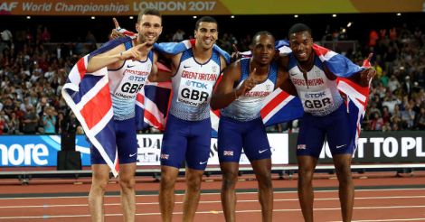 Britain win 4x100m relay as Bolt pulls up injured in final race of his career