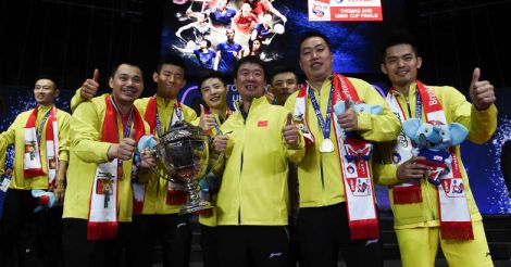  China shuttlers regain Thomas Cup glory
