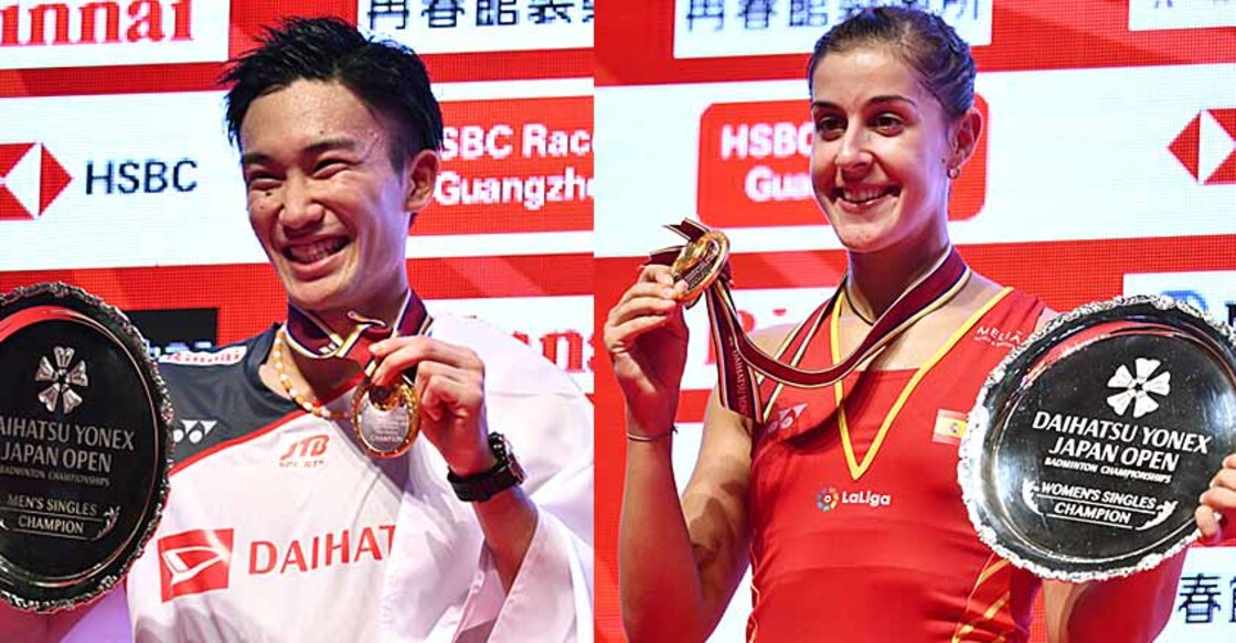 Momota, Marin claim Japan Open titles