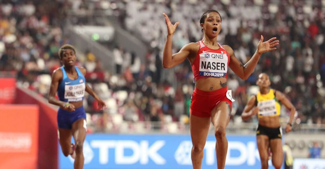 Eid Naser stuns Miller-Uibo to win 400 metres in third-fastest time