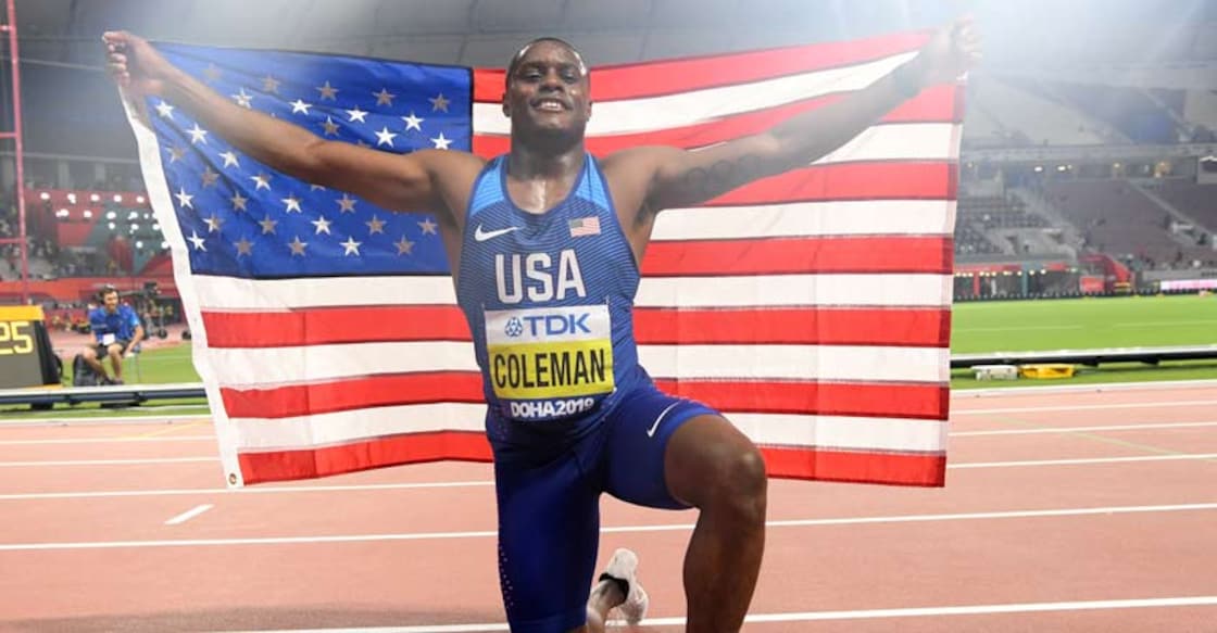 Brilliant Coleman blasts to 100m world gold