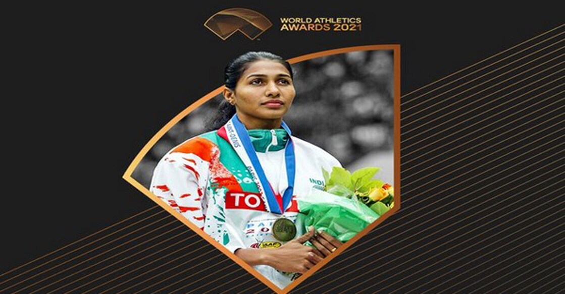 Anju is the lone Indian to have won a World Championship medal. Photo: Twitter/World Athletics