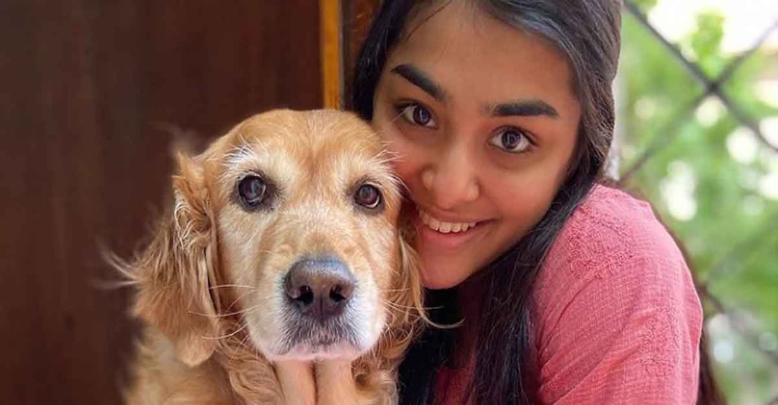  Sunayna Kuruvilla with her pet dog