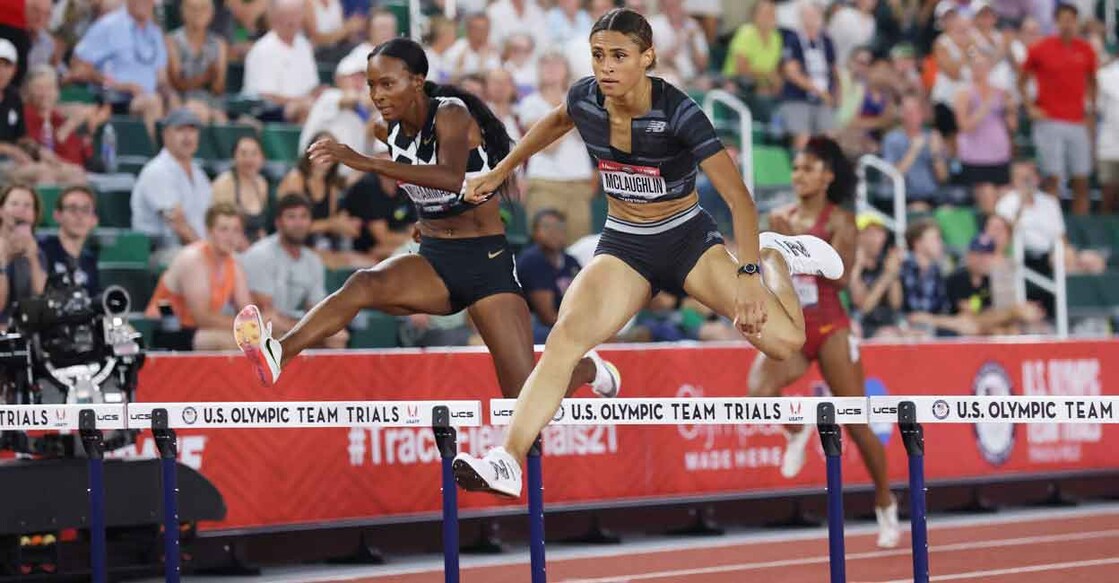 Dalilah Muhammad and Sydney McLaughlin